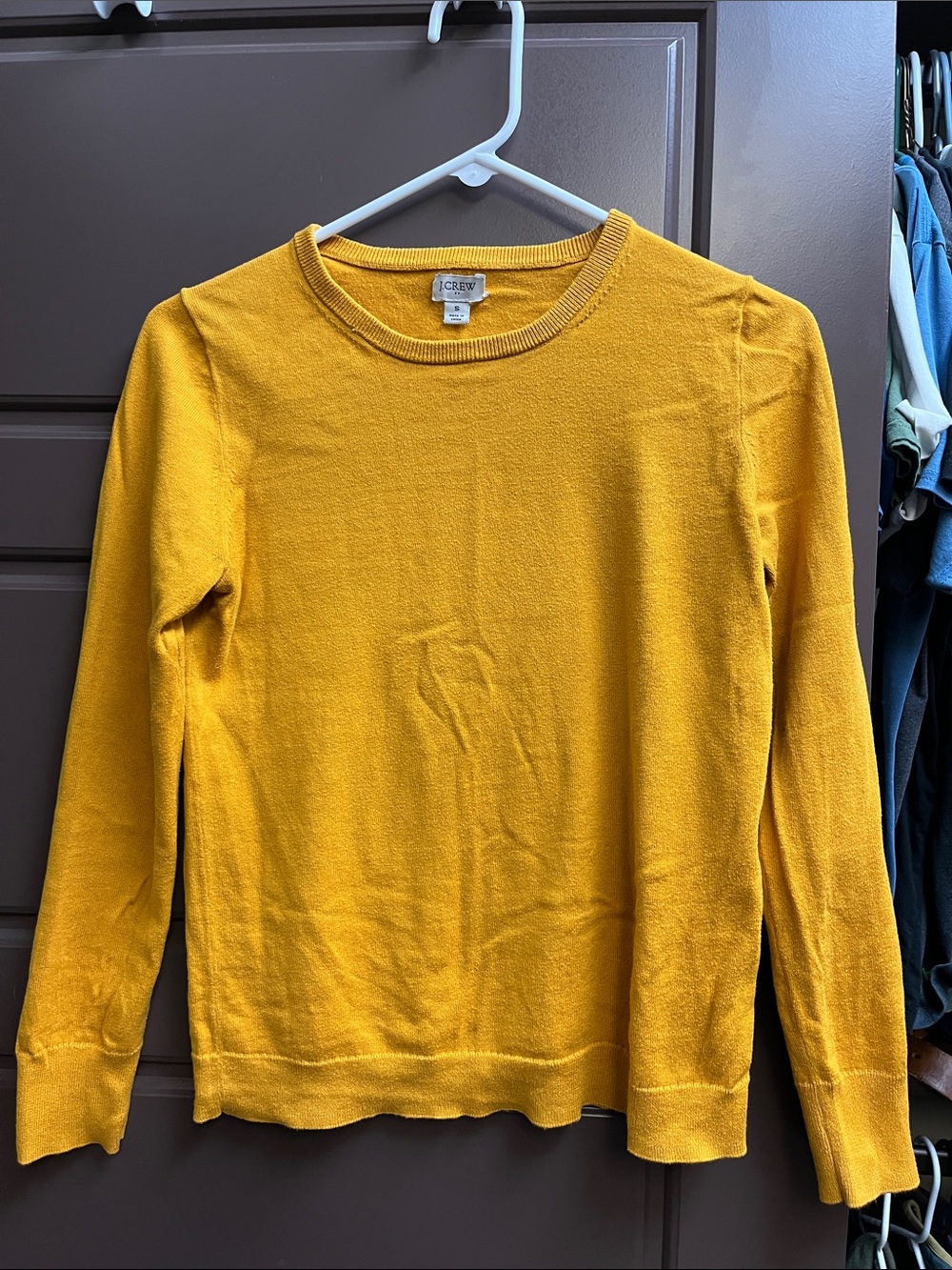 J. Crew Men's Crewneck Sweater in Mustard